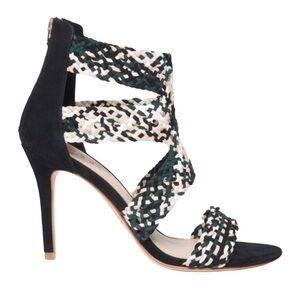 Sandro Paris Agate Suede Braid Stiletto Sandals 37